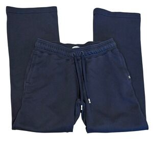 Tommy John Women Lounge Pants Size S Navy Blue Wide Leg Drawstring Sweatpants